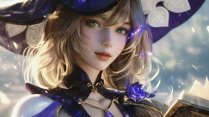 紫帽魔女-飓风壁纸